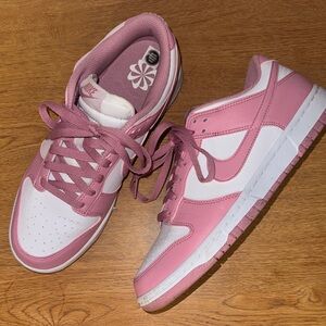 Nike Women's Pink and White Sneakers